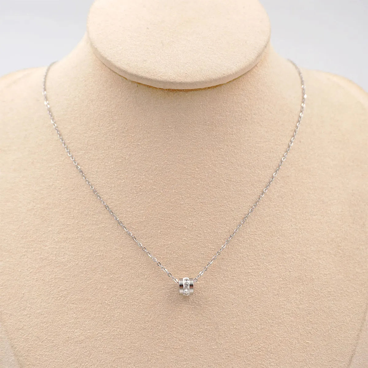 304 Stainless Steel Titanium Steel 18K Gold Plated Casual Simple Style Plating Inlay Geometric Rhinestones Necklace