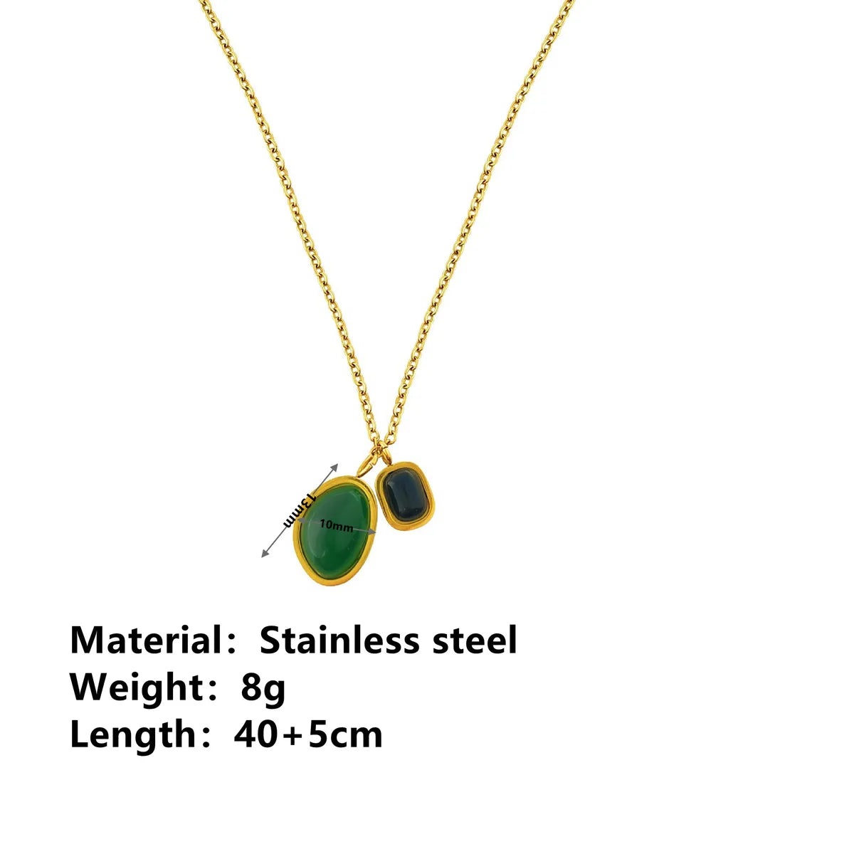 Wholesale Jewelry Elegant Lady Simple Style Water Droplets 304 Stainless Steel Titanium Steel Acrylic 18K Gold Plated Plating Inlay Earrings Necklace Jewelry Set