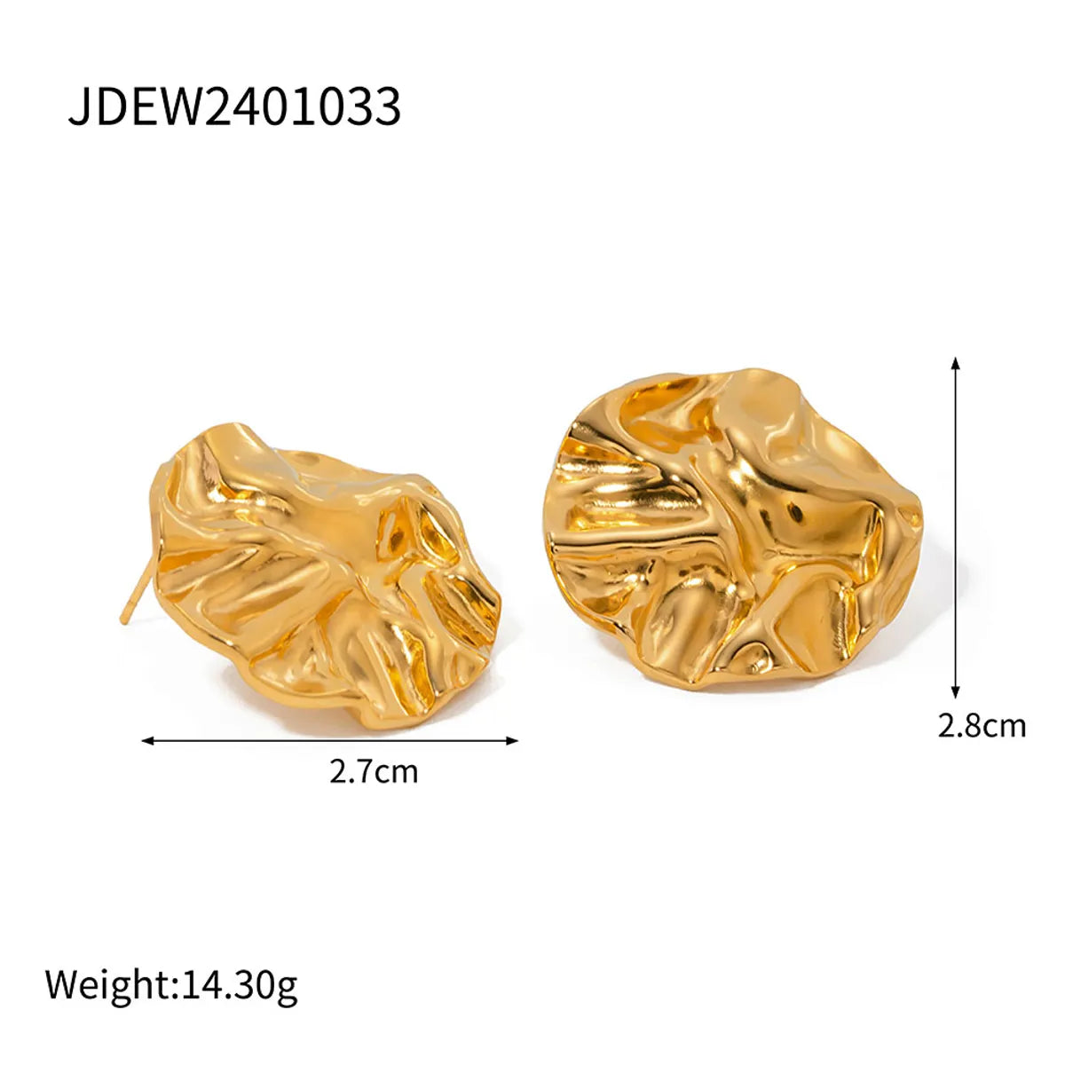 304 Stainless Steel Titanium Steel 18K Gold Plated IG Style Modern Style Classic Style Plating Irregular Solid Color Rings Earrings