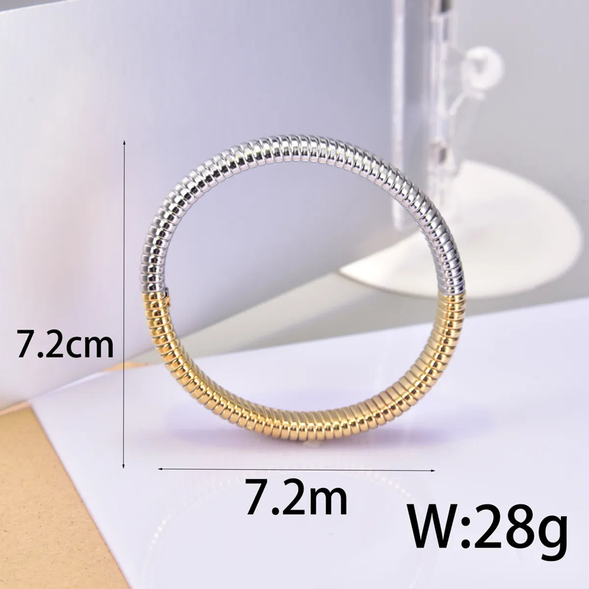 Simple Style Geometric 304 Stainless Steel Titanium Steel 18K Gold Plated Bangle In Bulk