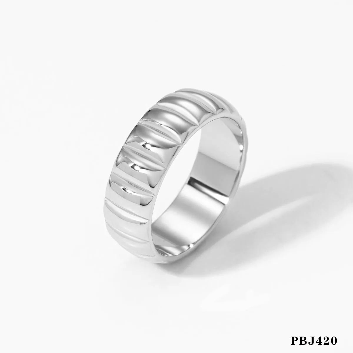 316 Stainless Steel  16K Gold Plated White Gold Plated Gold Plated Casual Plating Solid Color Rings