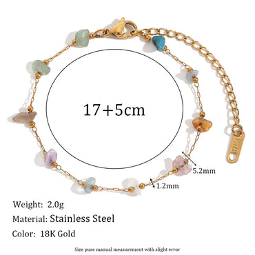 316 Stainless Steel  Gravel 18K Gold Plated Simple Style Classic Style Plating Irregular Bracelets Earrings