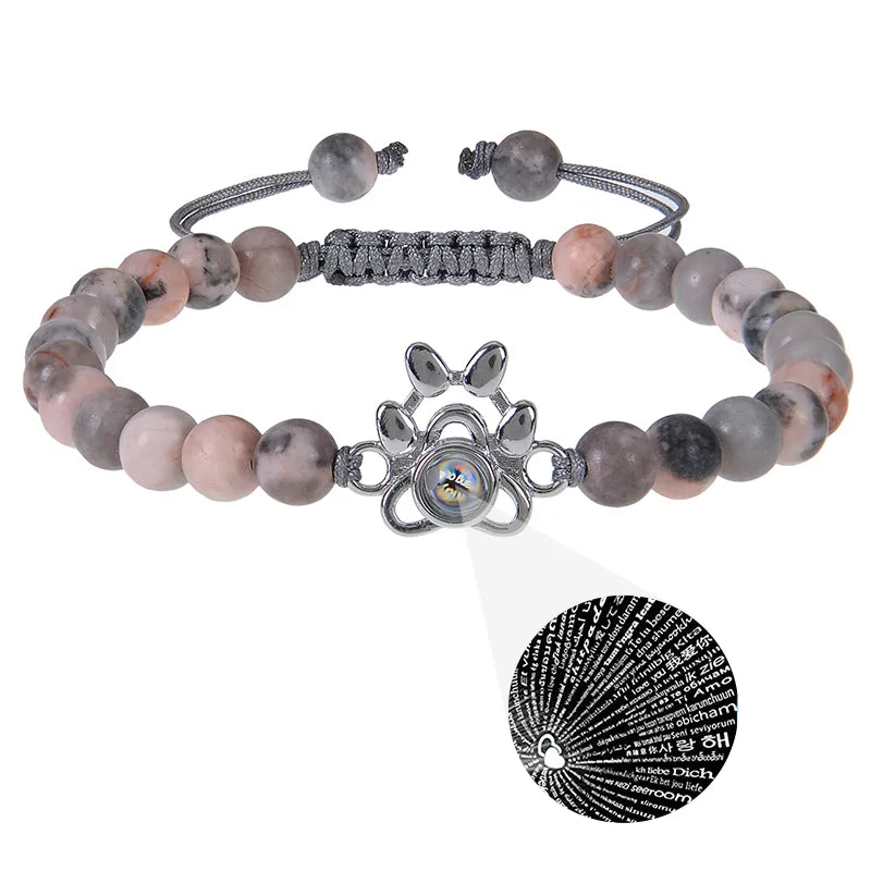 316 Stainless Steel  Natural Stone Simple Style Classic Style Beaded Color Block Bracelets