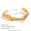 Basic Simple Style Classic Style Irregular Waves 304 Stainless Steel 18K Gold Plated Bangle In Bulk