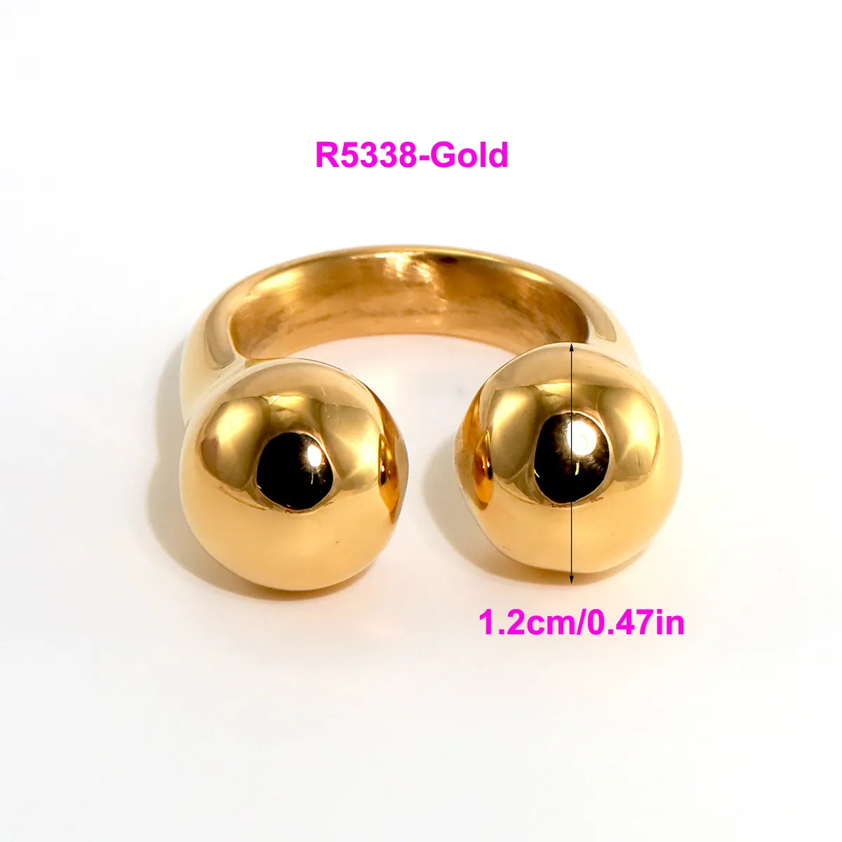 316L Stainless Steel  18K Gold Plated Modern Style Classic Style Shiny Metallic Water Droplets Solid Color Open Rings Rings