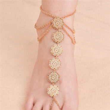 Fashion Geometric Pearl Artificial Gemstones Women's Anklet 1 Piece