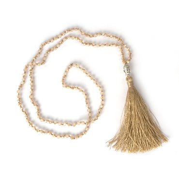 Factory Direct Sales Crystal Knotted Tassel Necklace Ornament Buddha Head Pendant Bohemian Meditation Yoga Ornament