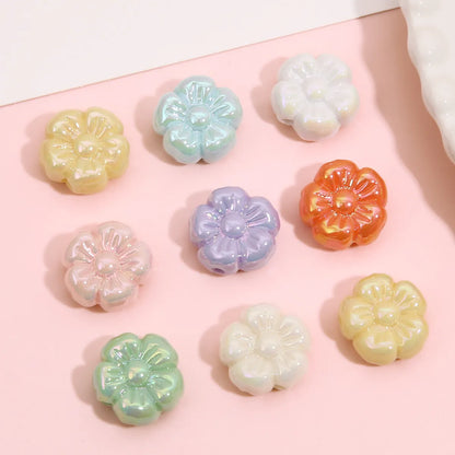 4 Pieces Per Pack 19 * 19mm Hole 2~2.9mm Arylic Flower Beads