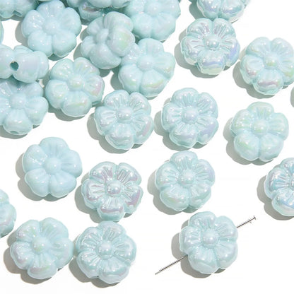 4 Pieces Per Pack 19 * 19mm Hole 2~2.9mm Arylic Flower Beads