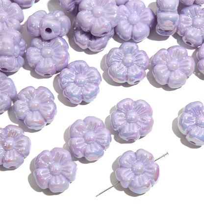 4 Pieces Per Pack 19 * 19mm Hole 2~2.9mm Arylic Flower Beads