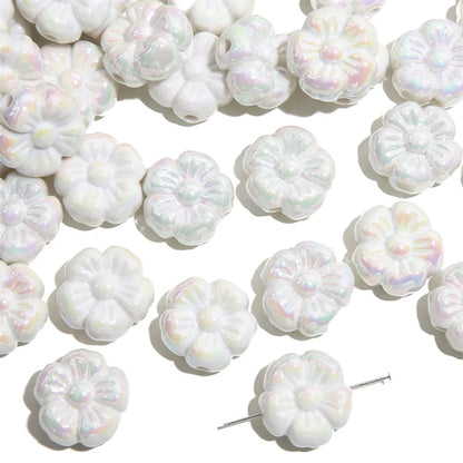 4 Pieces Per Pack 19 * 19mm Hole 2~2.9mm Arylic Flower Beads