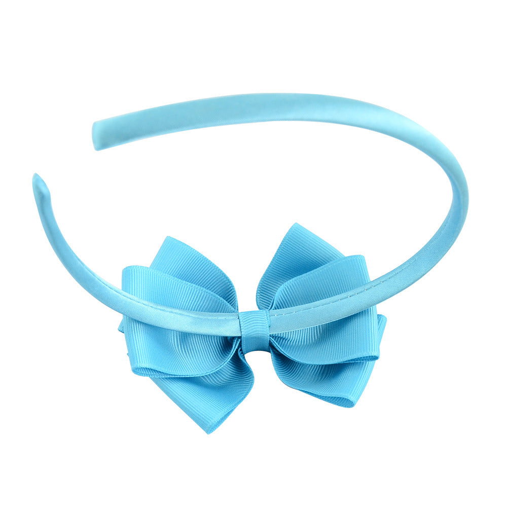 Ribbed Ribbon Children's Bowknot Headband Set