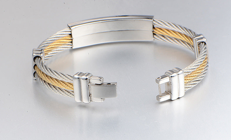 Wholesale Commute Round Titanium Steel Polishing Bangle