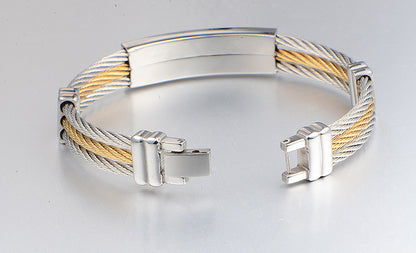 Wholesale Commute Round Titanium Steel Polishing Bangle