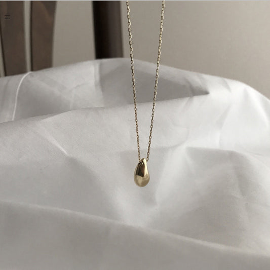 1 Piece Simple Style Water Droplets Sterling Silver Plating 18k Gold Plated Pendant Necklace
