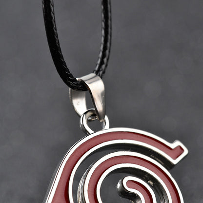 New Fashion Animation Film And Television Around Naruto Logo Alloy Necklace Pendant Wholesale