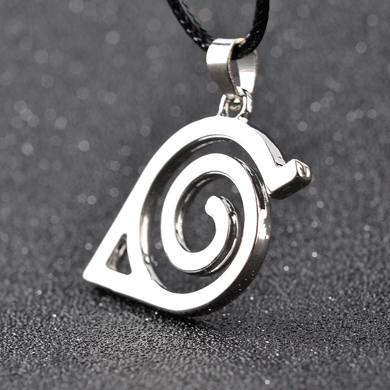 New Fashion Animation Film And Television Around Naruto Logo Alloy Necklace Pendant Wholesale