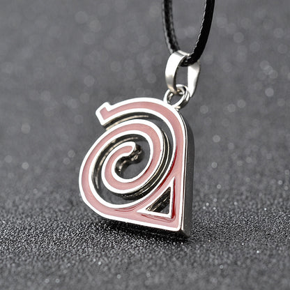 New Fashion Animation Film And Television Around Naruto Logo Alloy Necklace Pendant Wholesale