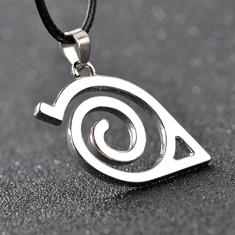 New Fashion Animation Film And Television Around Naruto Logo Alloy Necklace Pendant Wholesale