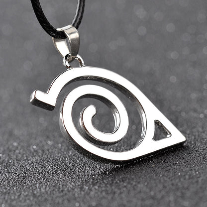 New Fashion Animation Film And Television Around Naruto Logo Alloy Necklace Pendant Wholesale