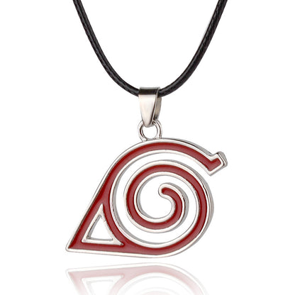 New Fashion Animation Film And Television Around Naruto Logo Alloy Necklace Pendant Wholesale