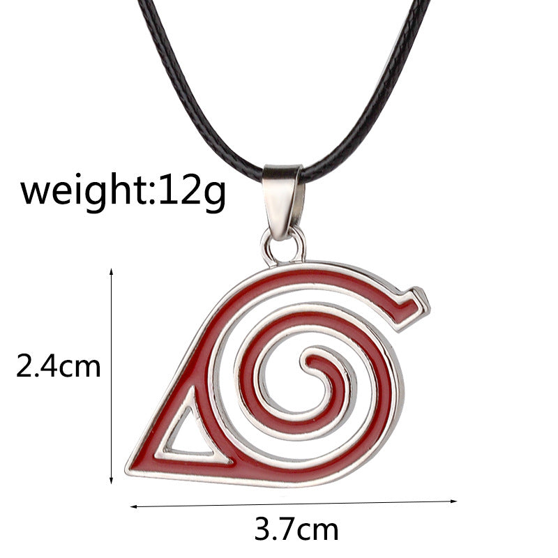 New Fashion Animation Film And Television Around Naruto Logo Alloy Necklace Pendant Wholesale