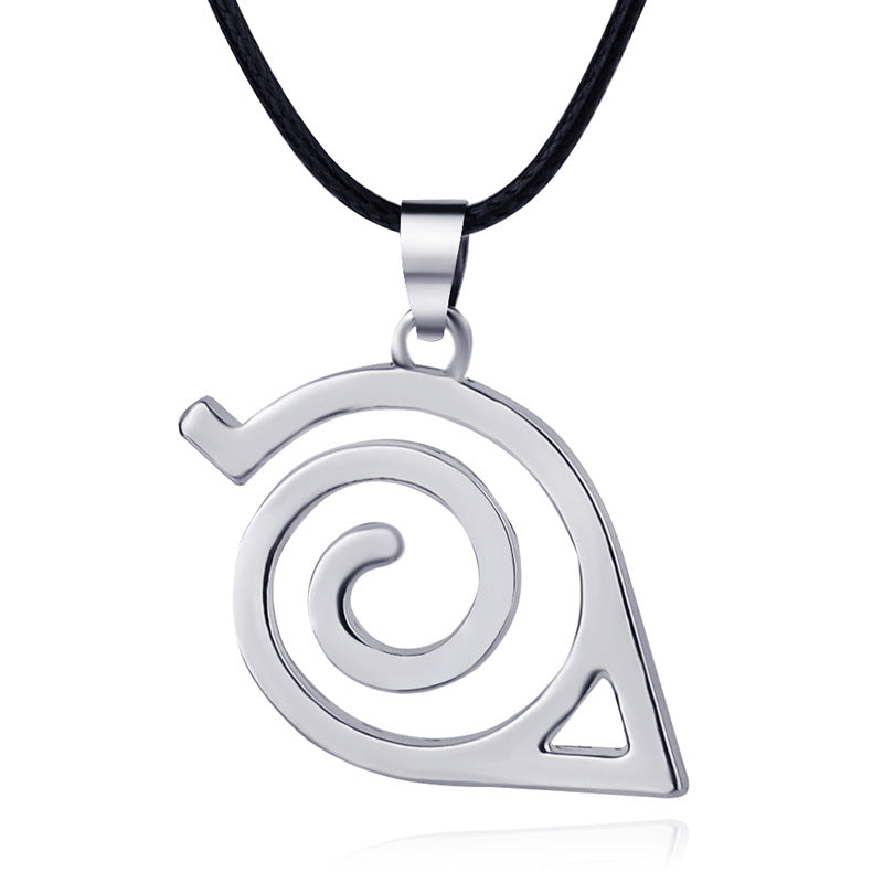 New Fashion Animation Film And Television Around Naruto Logo Alloy Necklace Pendant Wholesale