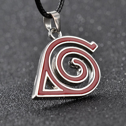 New Fashion Animation Film And Television Around Naruto Logo Alloy Necklace Pendant Wholesale