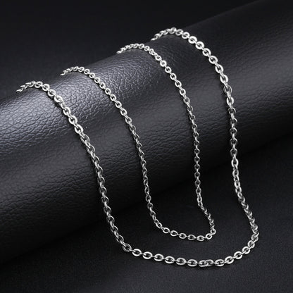 New Titanium Steel Chain Single O Word Necklace