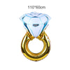 Diamond Ring Contrast Color Wedding Festival Decoration Aluminum Film Balloon