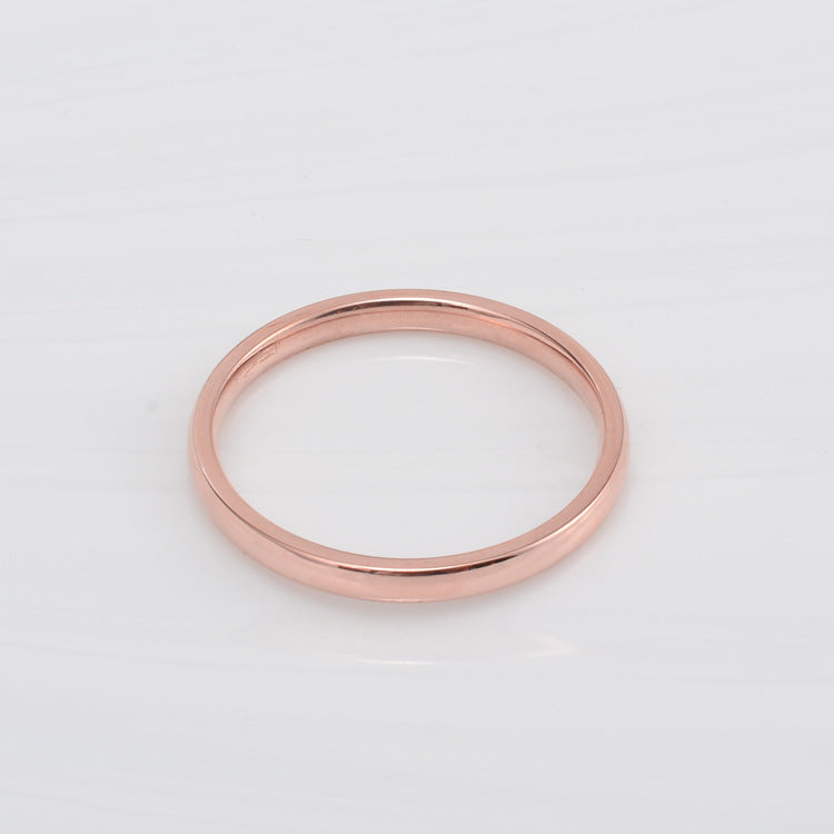 Wholesale Fashion Titanium Steel Plated 18k Rose Gold Fine Ring Nihaojewelry