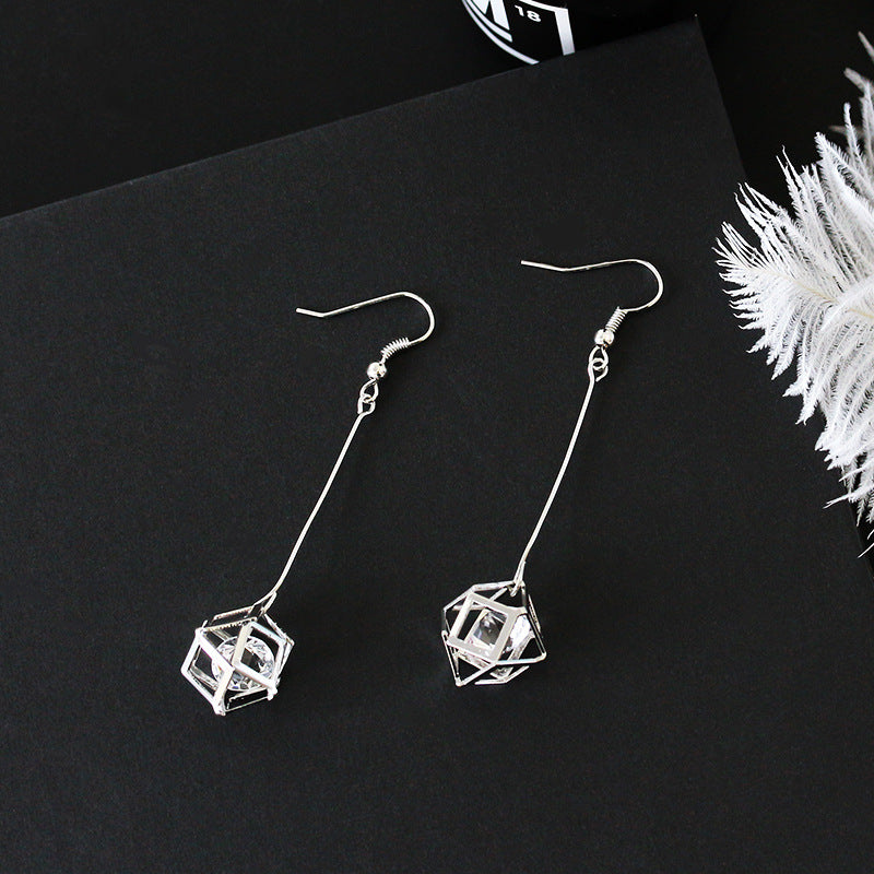 Alloy Spherical Hollow Cubic Zirconia Earrings Wholesales Fashion