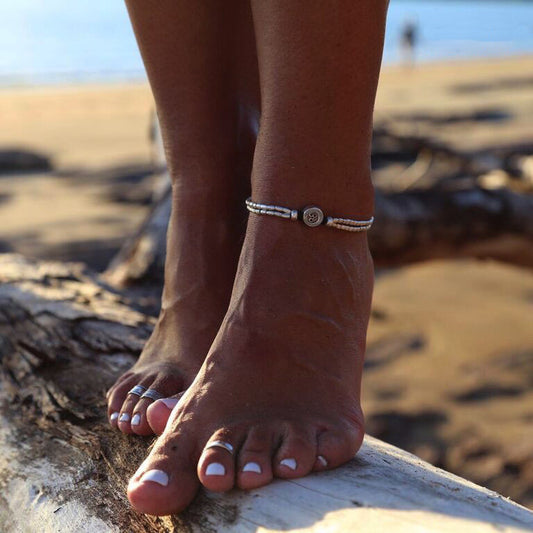 Starfish Pendant Anklet Female Retro Rune Yoga Pendant Anklet Anklet