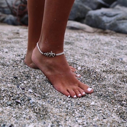 Starfish Pendant Anklet Female Retro Rune Yoga Pendant Anklet Anklet