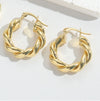 European and American hot-selling Hong Kong style retro twist design sense temperament earrings are niche fashion and versatile high-end earrings and accessories