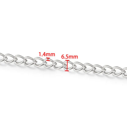 5 PCS/Package 0.5x2.5mm 0.6X3X4mm 1m 304 Stainless Steel Jewelry Accessories