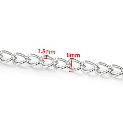 5 PCS/Package 0.5x2.5mm 0.6X3X4mm 1m 304 Stainless Steel Jewelry Accessories