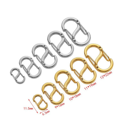 5 PCS/Package 10*18MM 6.5*11.5mm 9*16mm 304 Stainless Steel S Shape Jewelry Buckle