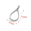 5 PCS/Package 17*47mm 28*32mm 30*32mm 304 Stainless Steel Heart Shape Rhombus Rectangle Pendant