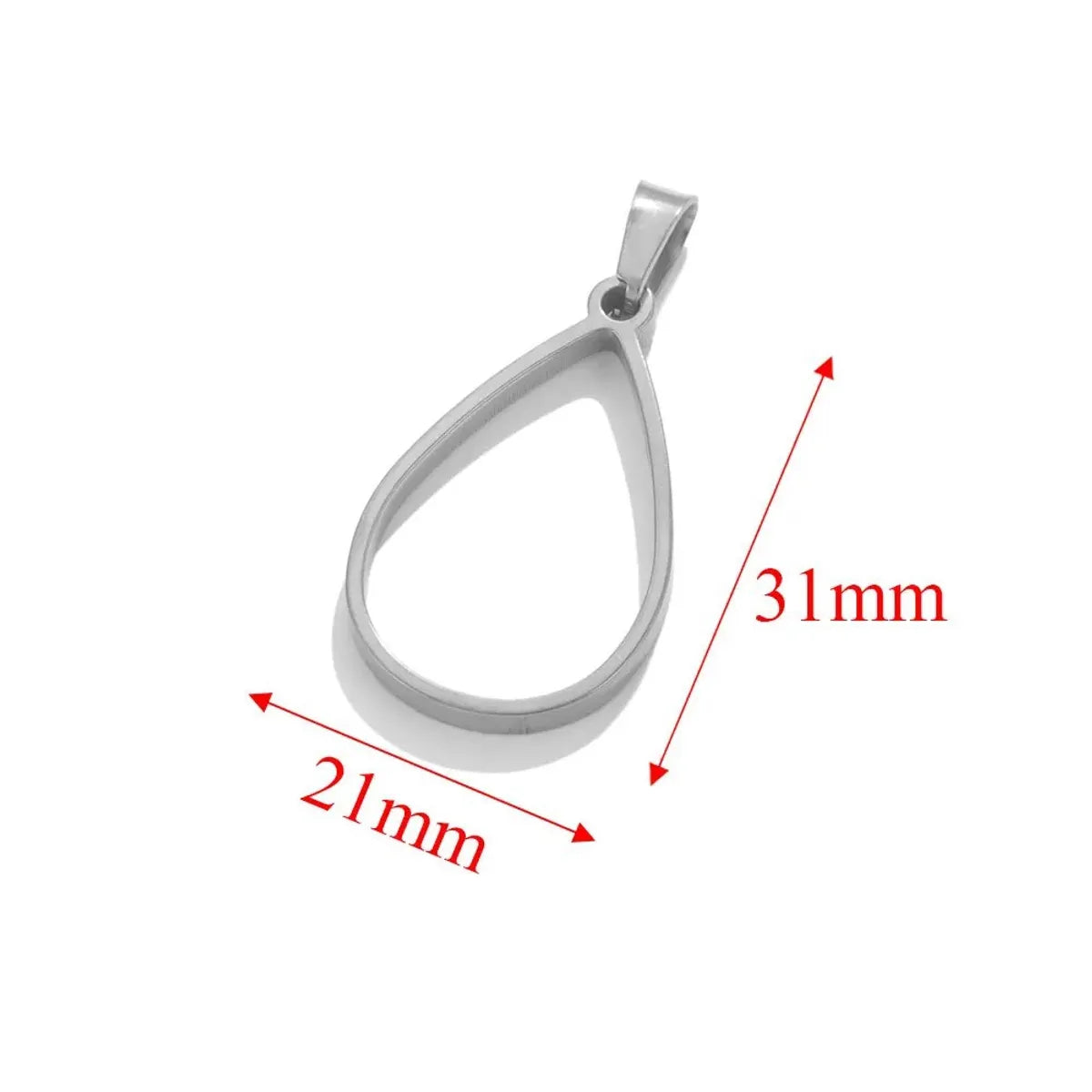 5 PCS/Package 17*47mm 28*32mm 30*32mm 304 Stainless Steel Heart Shape Rhombus Rectangle Pendant