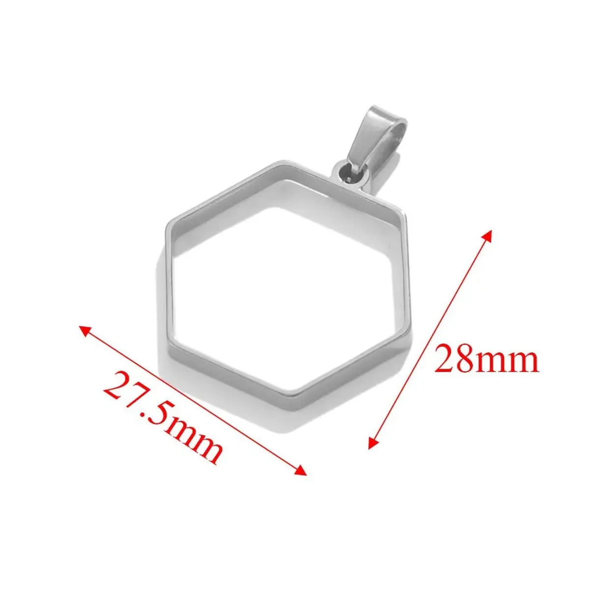 5 PCS/Package 17*47mm 28*32mm 30*32mm 304 Stainless Steel Heart Shape Rhombus Rectangle Pendant