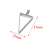 5 PCS/Package 17*47mm 28*32mm 30*32mm 304 Stainless Steel Heart Shape Rhombus Rectangle Pendant