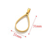 5 PCS/Package 17*47mm 28*32mm 30*32mm 304 Stainless Steel Heart Shape Rhombus Rectangle Pendant