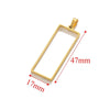 5 PCS/Package 17*47mm 28*32mm 30*32mm 304 Stainless Steel Heart Shape Rhombus Rectangle Pendant