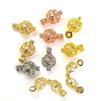 5 PCS/Package 18*11mm Copper 14K Gold Plated 18K Gold Plated Rose Gold Plated Flower Polished Pendant