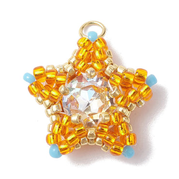 5 PCS/Package 19.5*18 * 6.5mm Hole 2~2.9mm Arylic Irregular Star Pendant