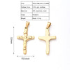 5 PCS/Package 19x13mm 32.5x19mm 32x19.5mm 2.5x6mm 3x5mm 3x6.5mm 304 Stainless Steel Gold Plated Faith Cross Polished Pendant