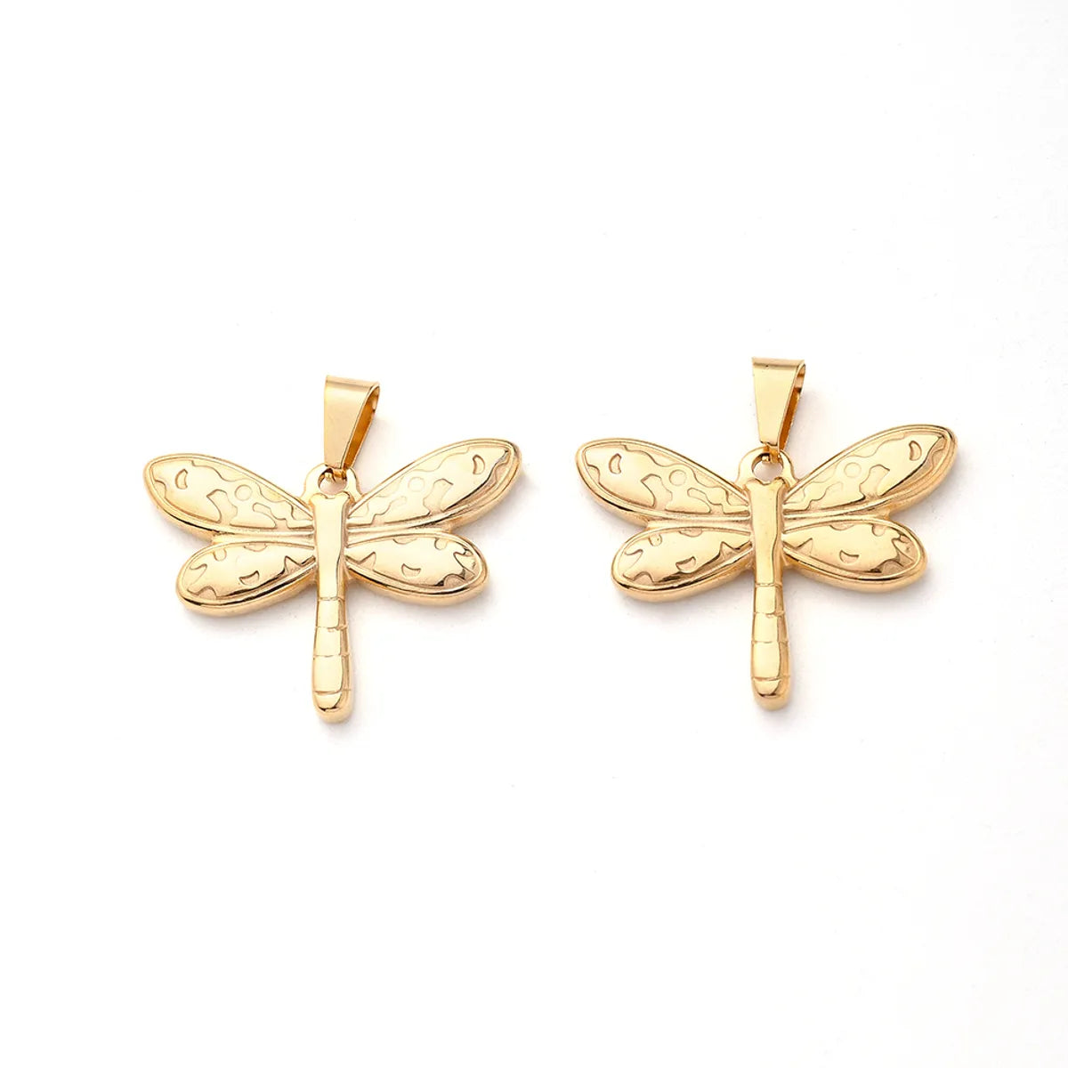 5 PCS/Package 19x25mm 29x36mm 38x18mm 4.5x7mm 4X8mm 4x9mm 304 Stainless Steel Gold Plated Animal Owl Dragonfly Polished Pendant