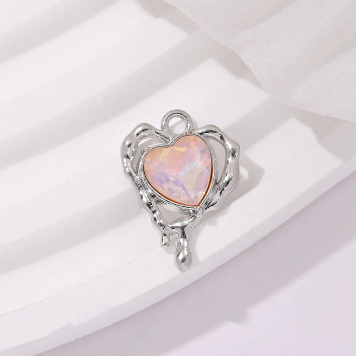 5 PCS/Package 1.5*1.2cm Alloy Heart Shape Pendant