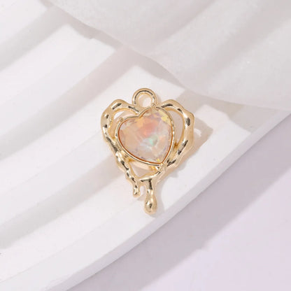 5 PCS/Package 1.5*1.2cm Alloy Heart Shape Pendant